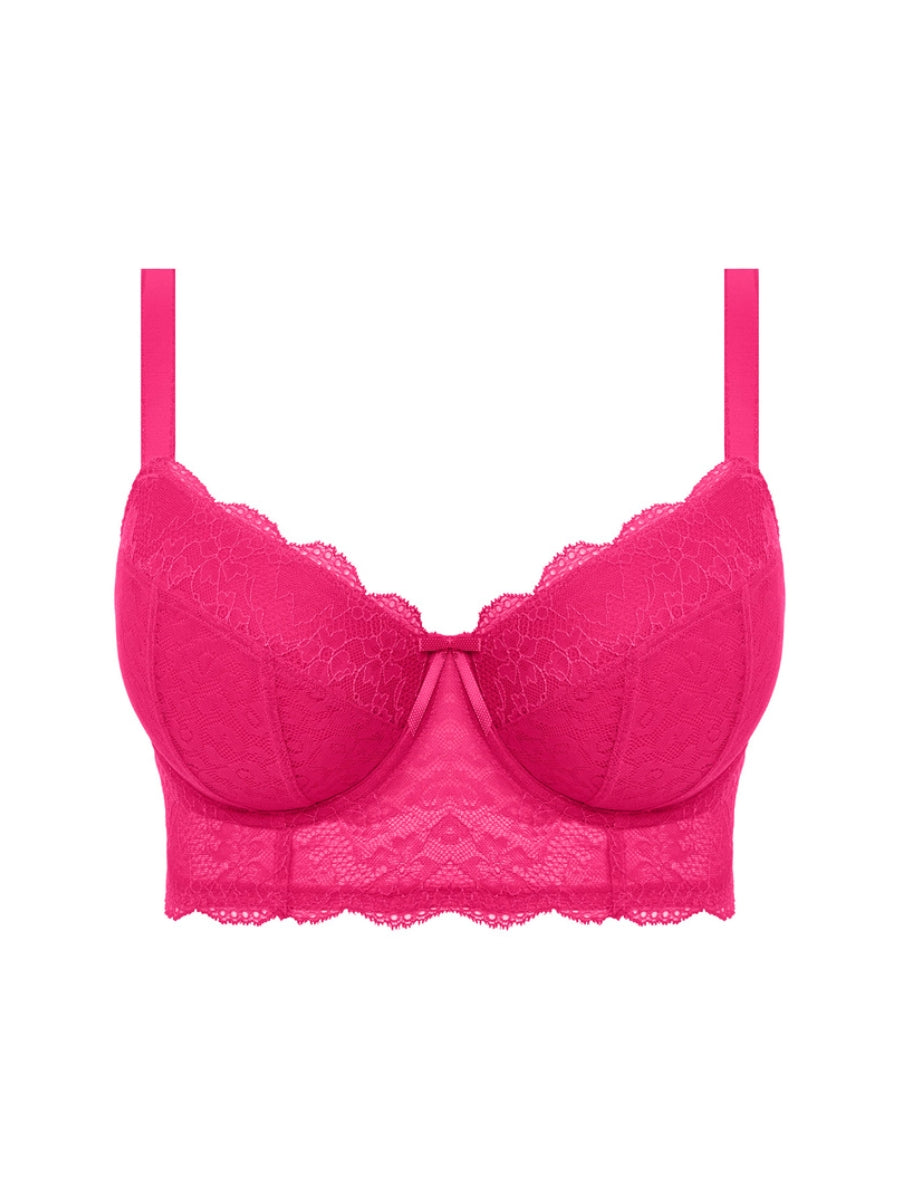 Freya Fancies Longline Plunge Bra - Hot Pink