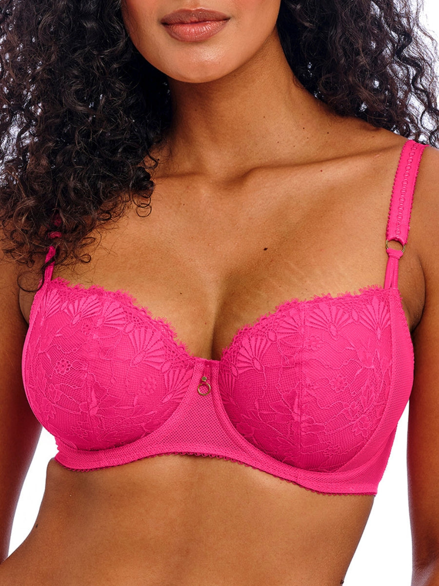 Fascinate Balconette Bra - Hot Pink