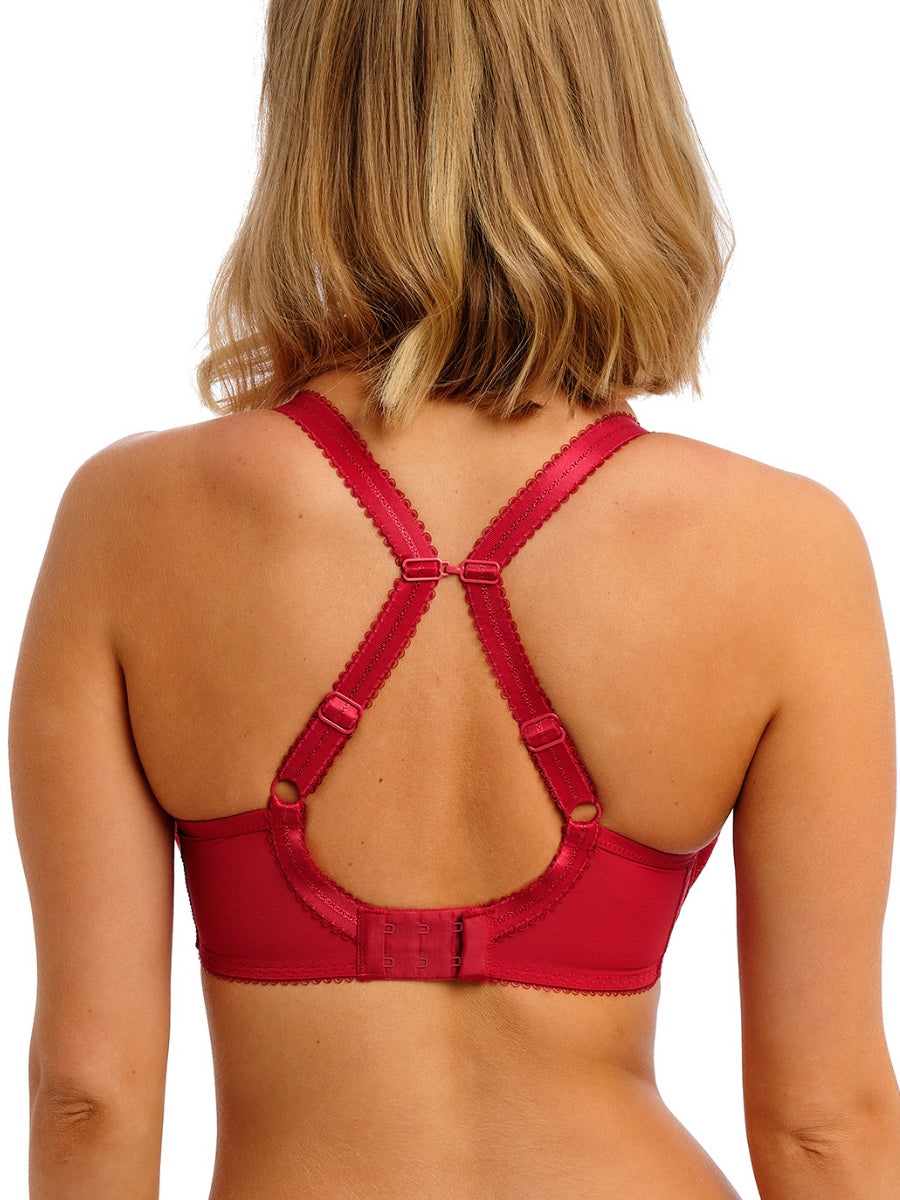Fascinate Moulded Plunge T-Shirt Bra - Cherry