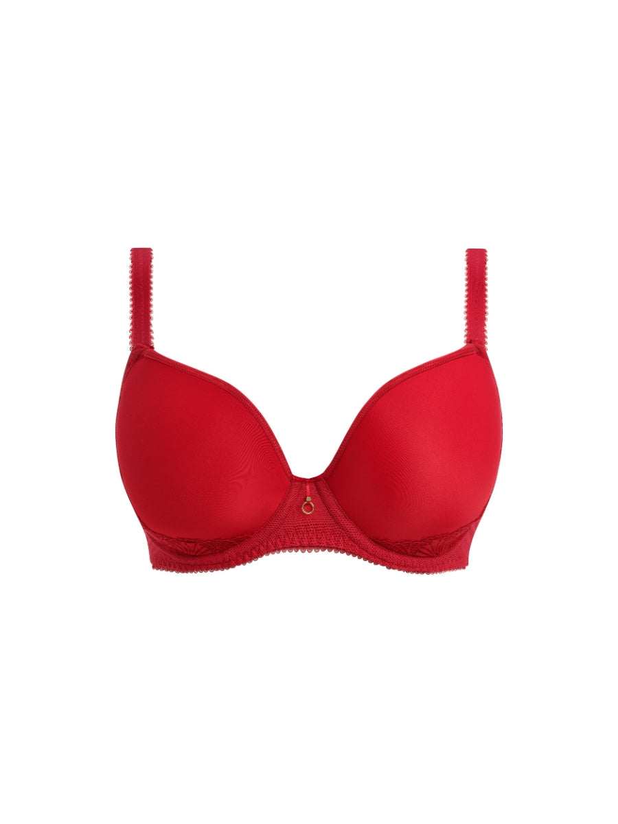 Fascinate Moulded Plunge T-Shirt Bra - Cherry