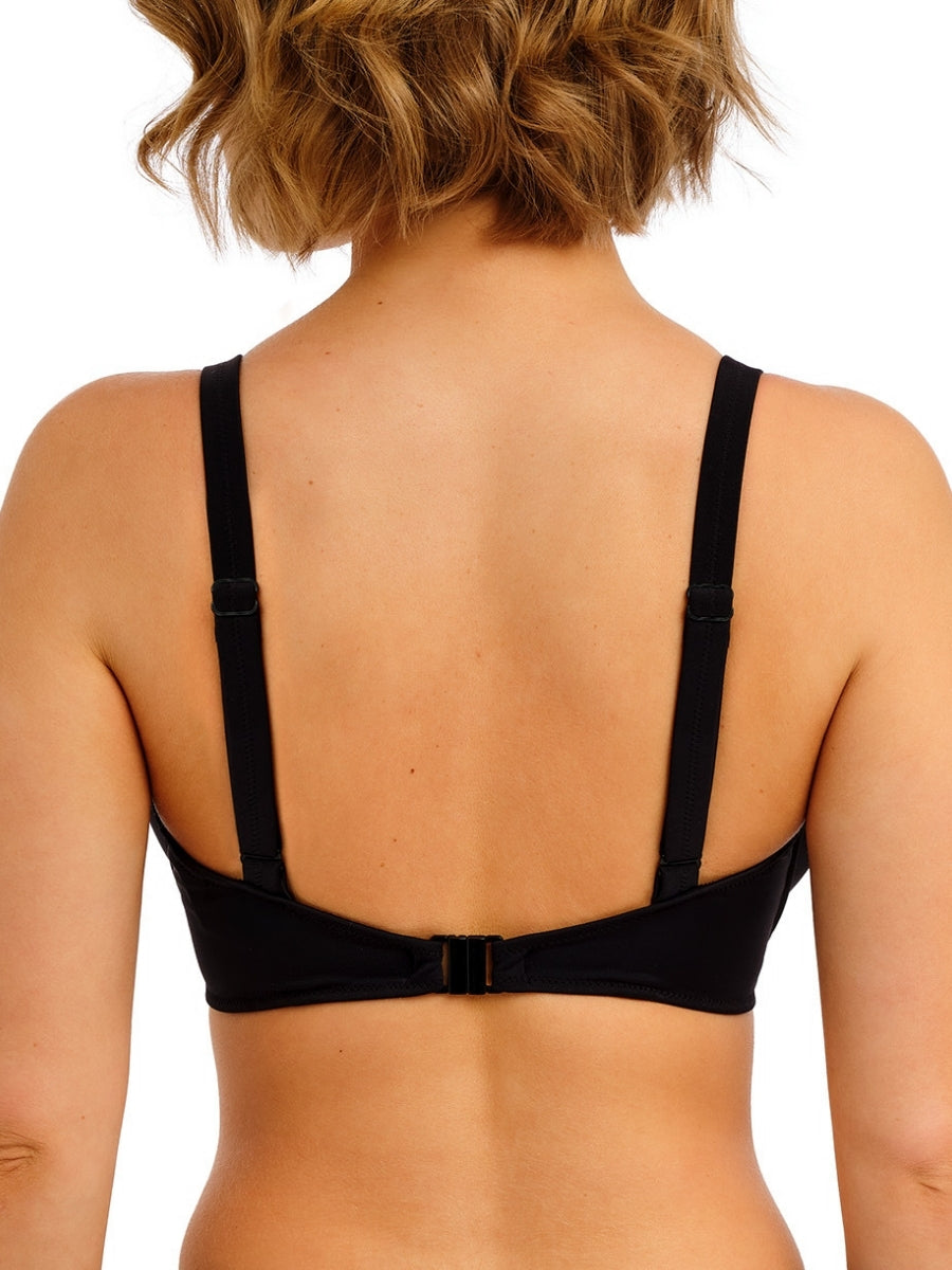 Jewel Cove Plunge Bikini Top - Pain Black