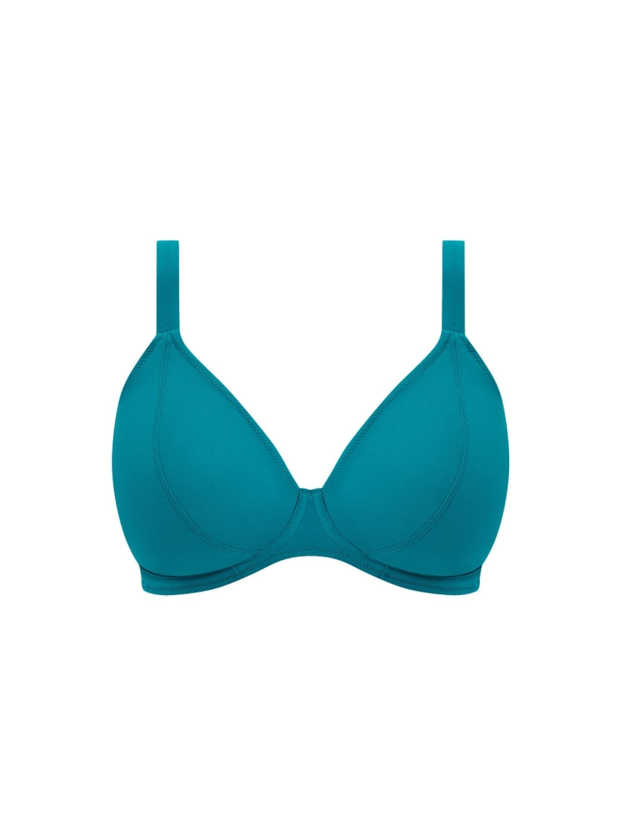 Jewel Cove Plunge Bikini Top - Plain Moonstone