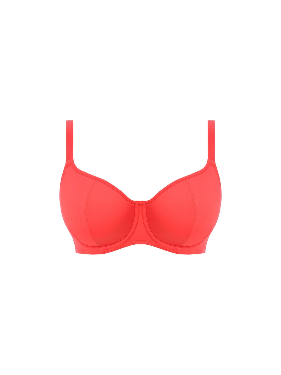 Jewel Cove Sweetheart Bikini Top - Plain Sunset