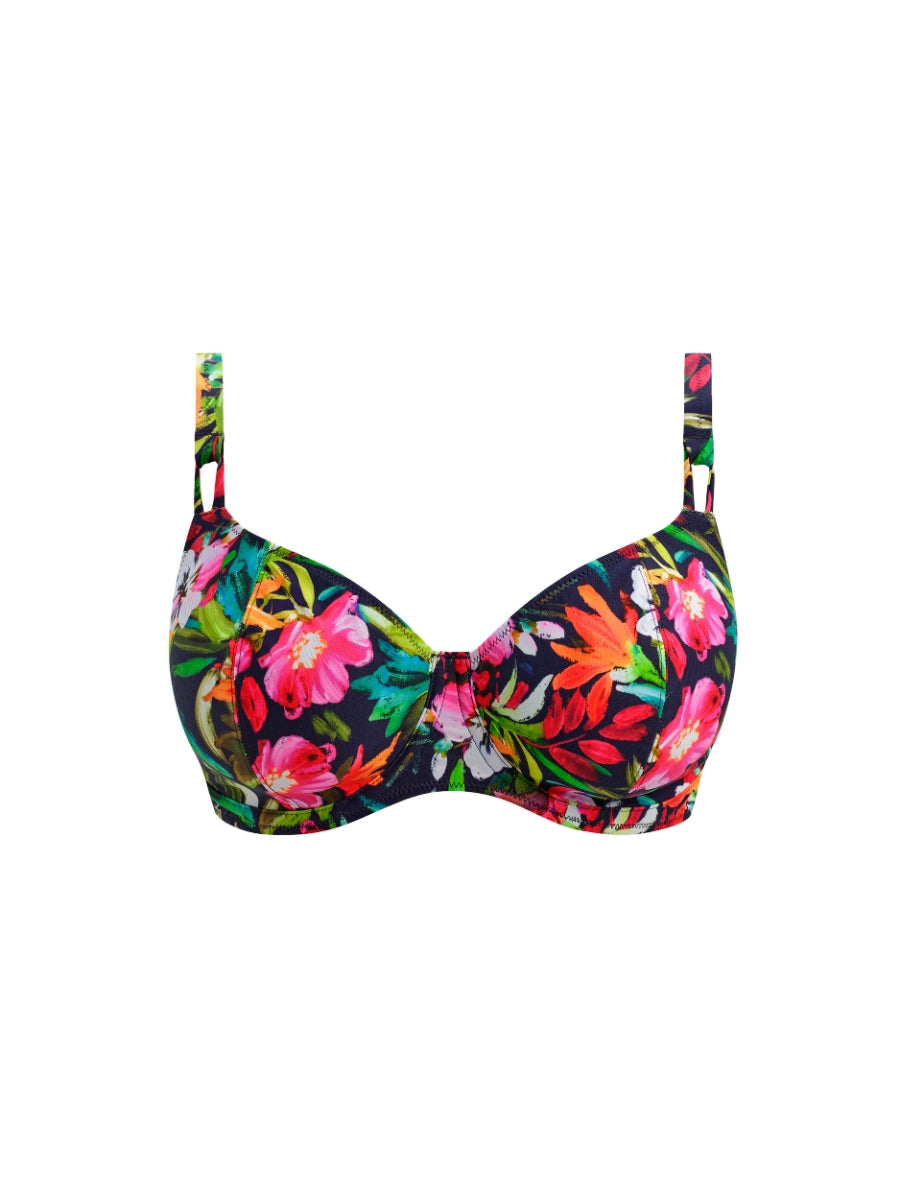 Kailua Shores Plunge Bikini Top - Midnight