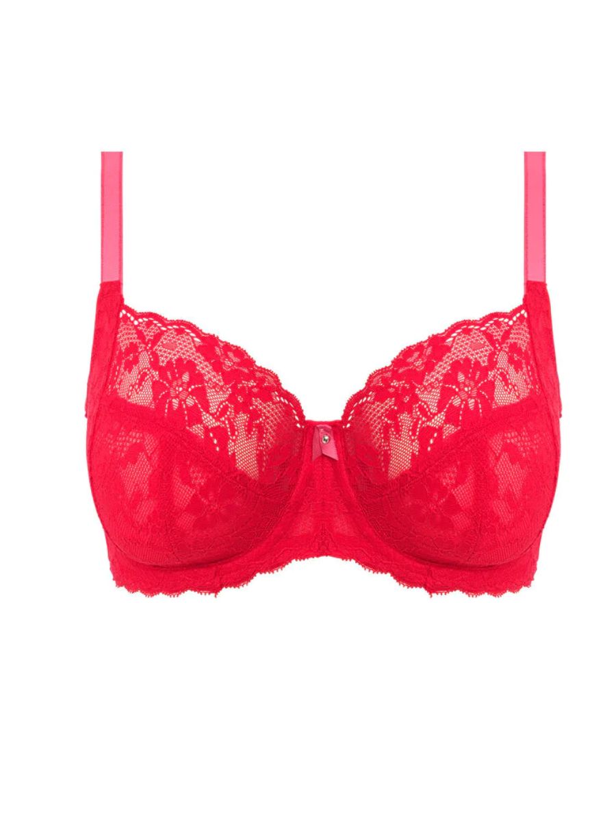 offbeat side support bra chilli red