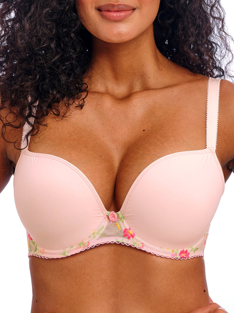 Love Crush Moulded Plunge T-Shirt Bra - Pink Champagne