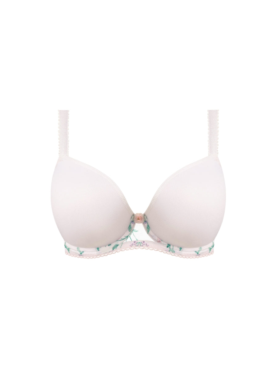 Love Crush Moulded Plunge T-Shirt Bra - White Haze