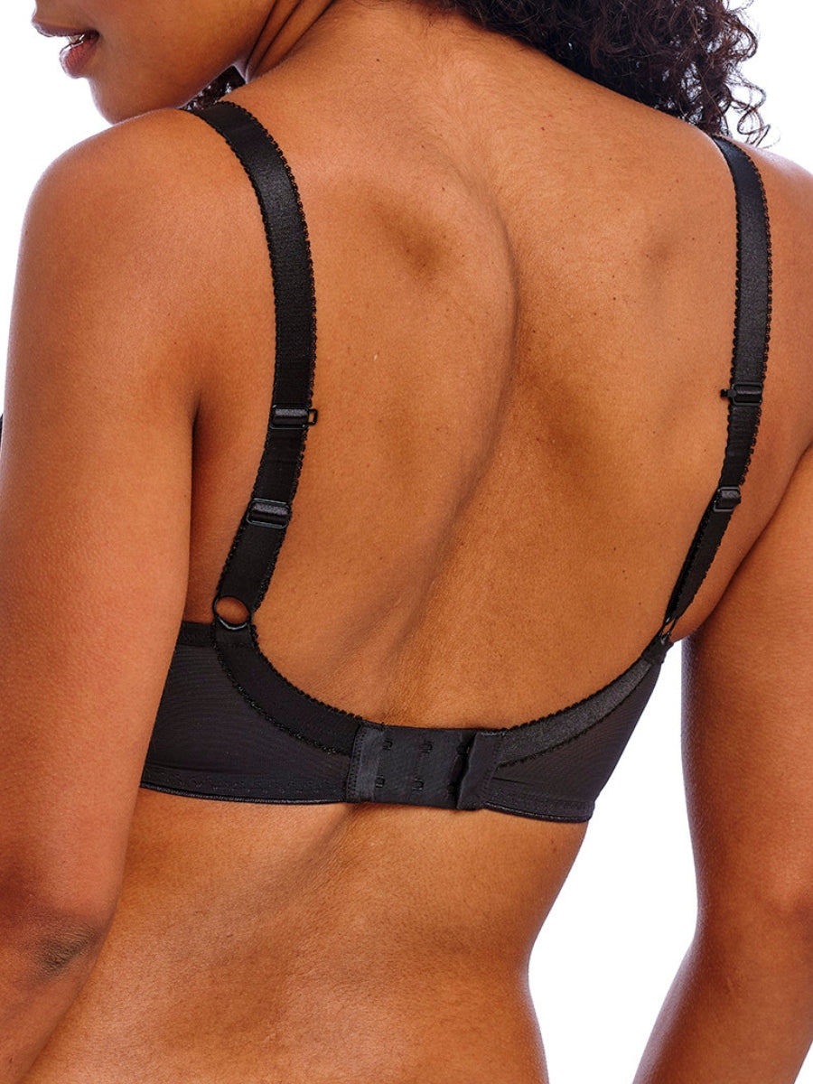 Love-Haze Moulded Plunge T-Shirt Bra - Black