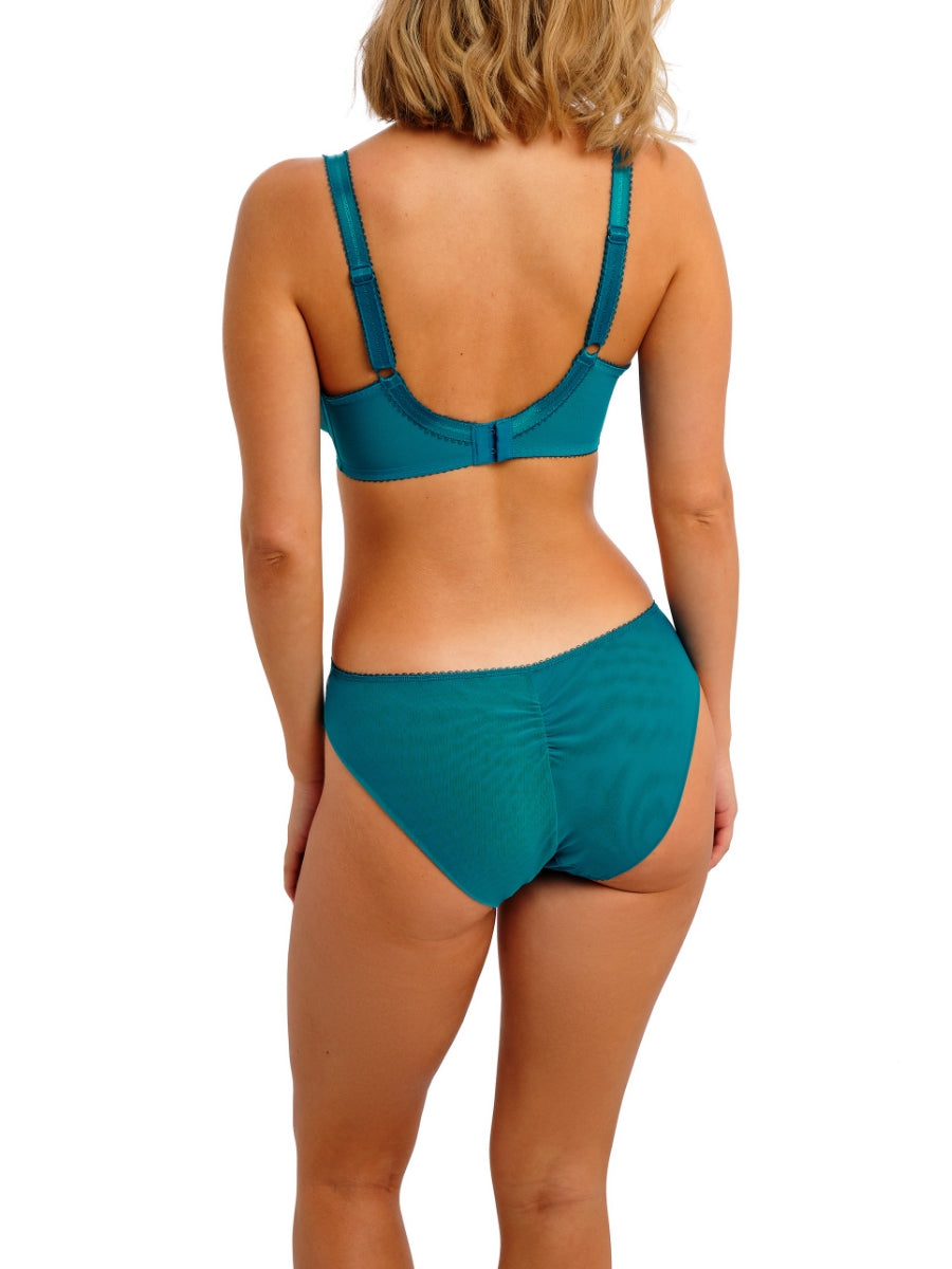 Loveland Sheer Plunge Bra - Bombshell Teal
