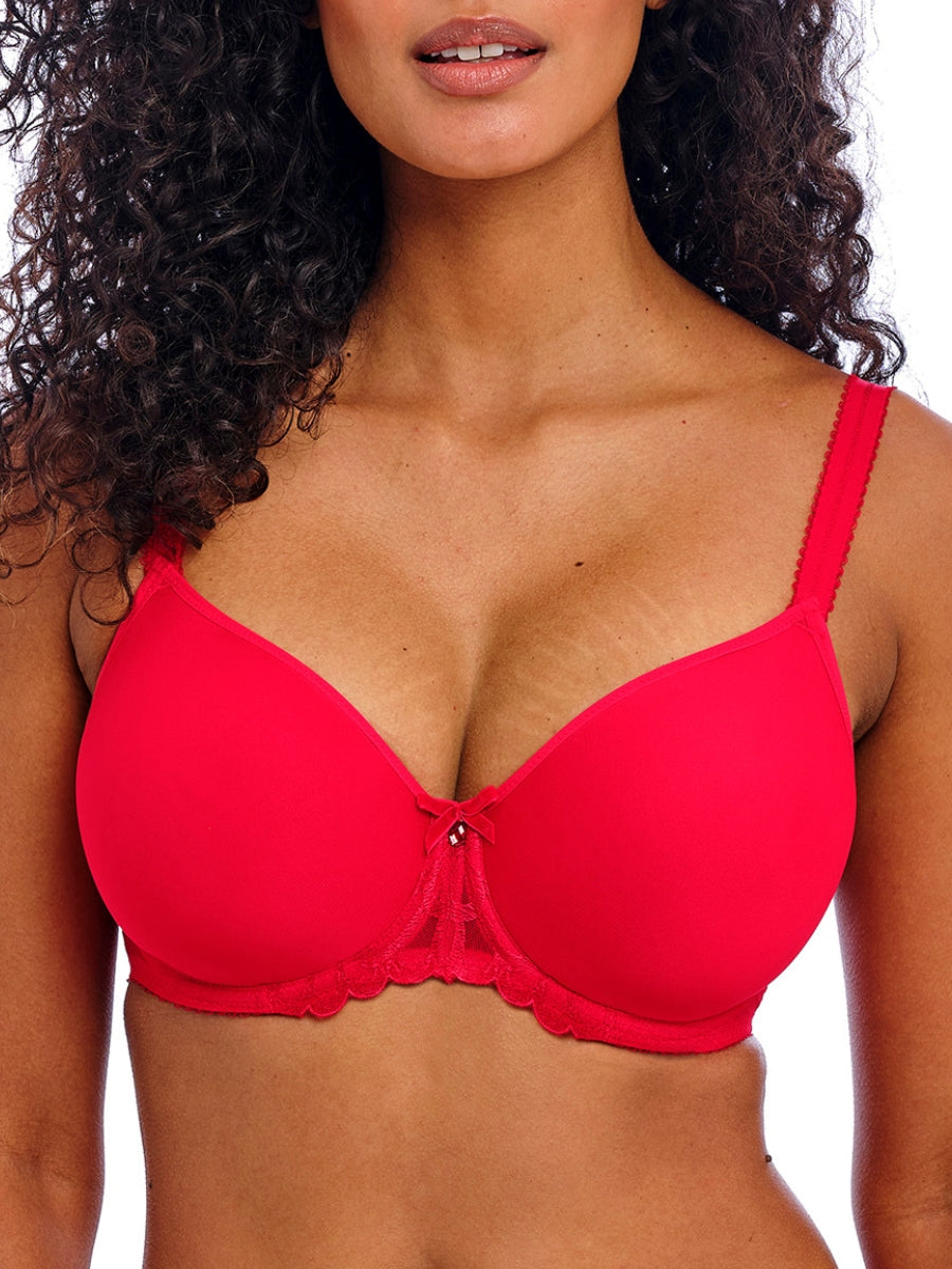 Loveland Moulded Spacer Bra - Bombshell Chilli Red