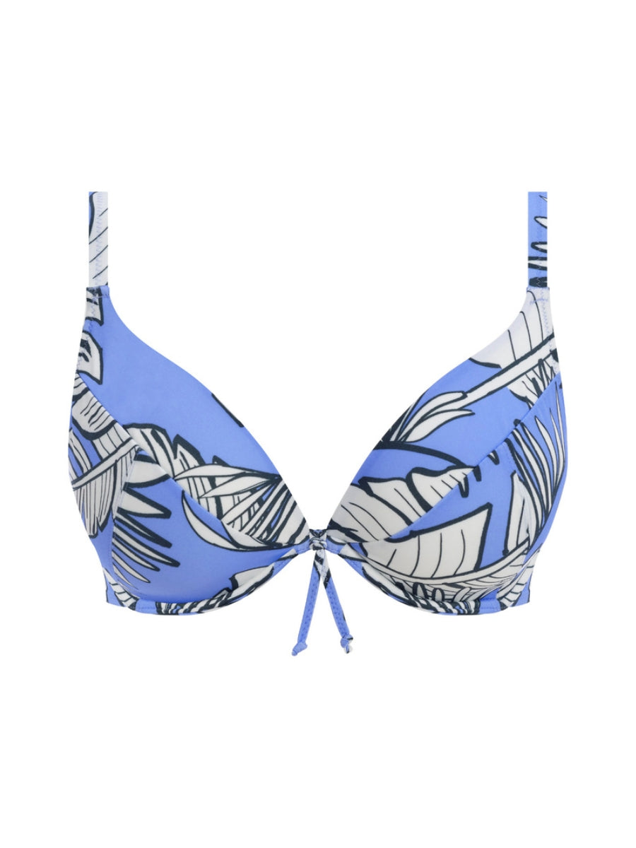 Mali Beach Low Plunge Bikini Top - Cornflower
