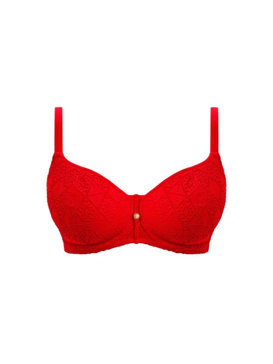 Nomad Nights Sweetheart Bikini Top - Lava
