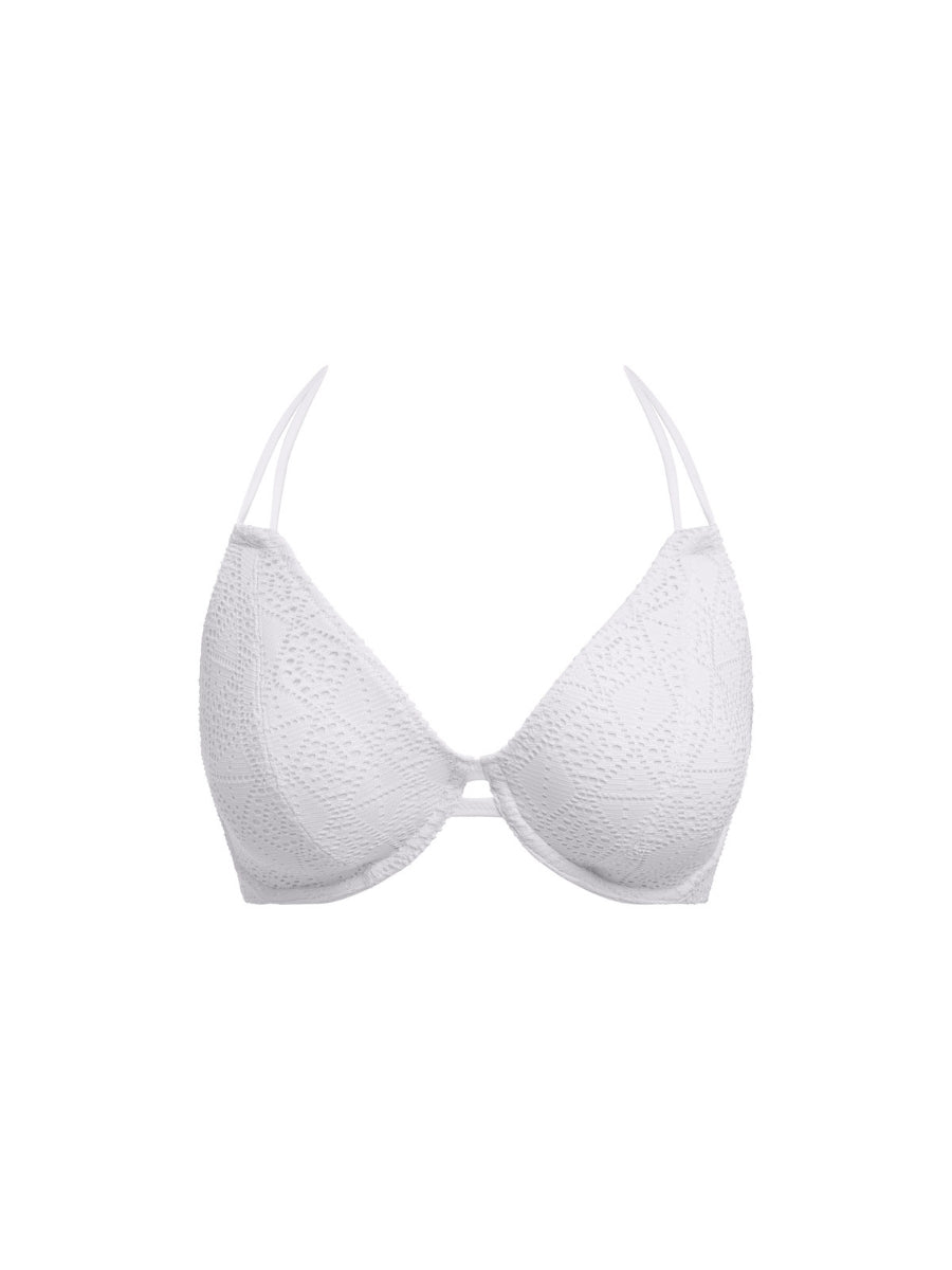 Nomad Nights Halterneck Bikini Top - White