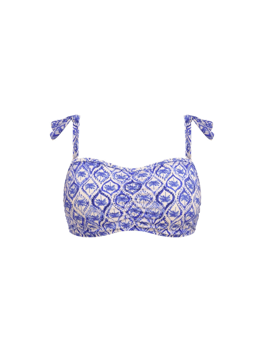 Ocean Breeze Bandeau Bikini Top - Denim