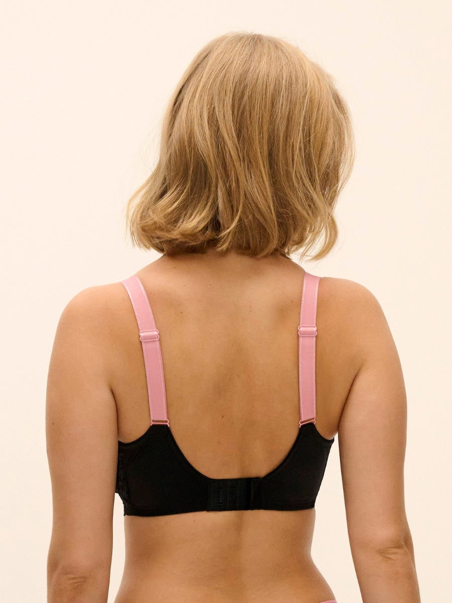Offbeat Side Support Bra - Black