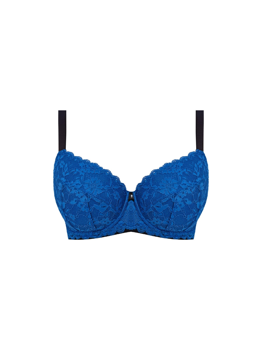 Offbeat Padded Half Cup Bra - Dazzling Blue
