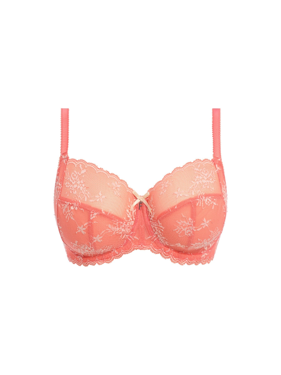 Offbeat Decadence Side Support Bra - Sunset Coral