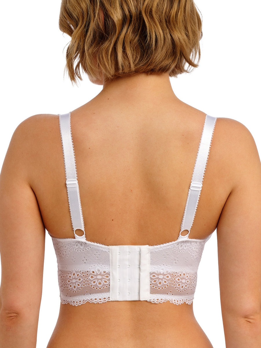 Posie Longline Plunge Bra - White