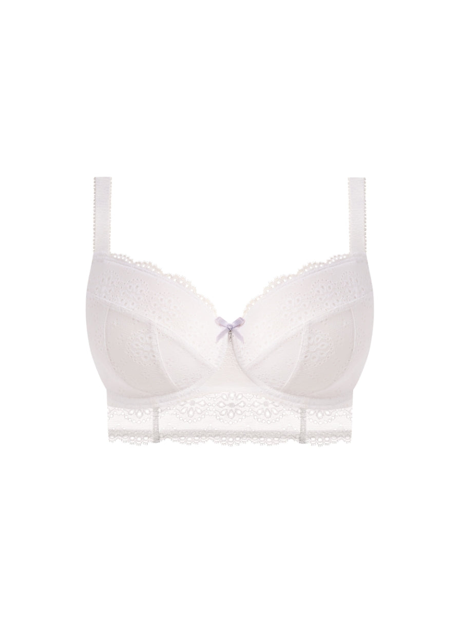 Posie Longline Plunge Bra - White