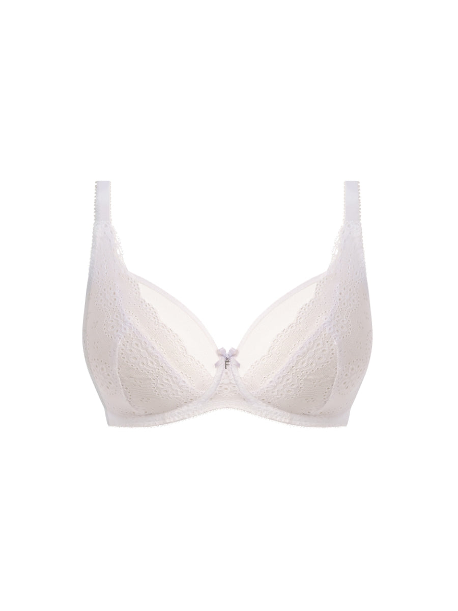 Posie High Apex Plunge Bra - White