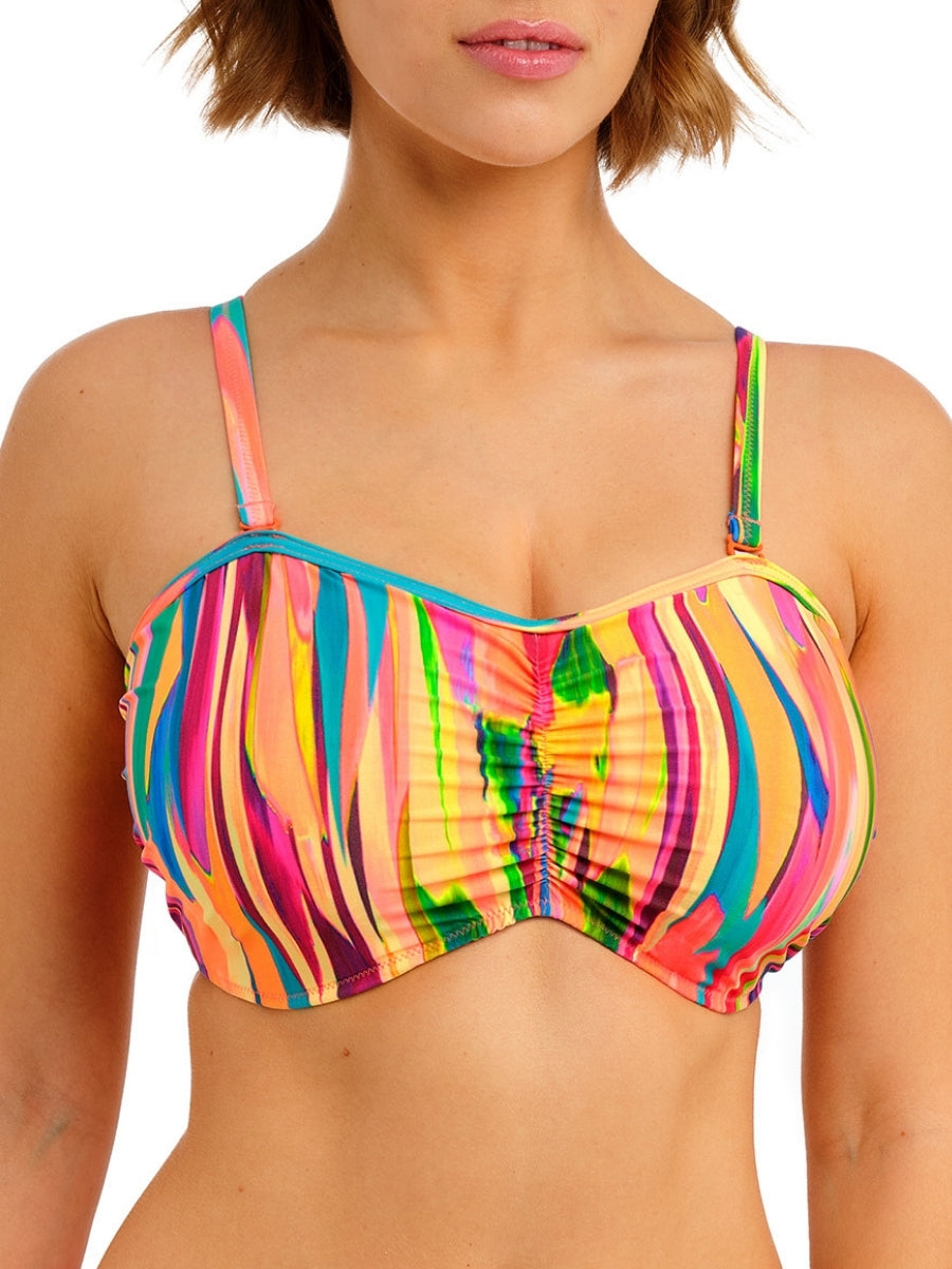 San Antonio Bandeau Bikini Top - Fiesta