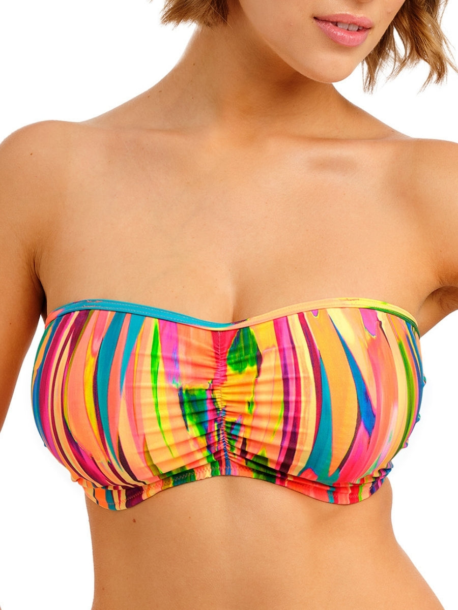 San Antonio Bandeau Bikini Top - Fiesta
