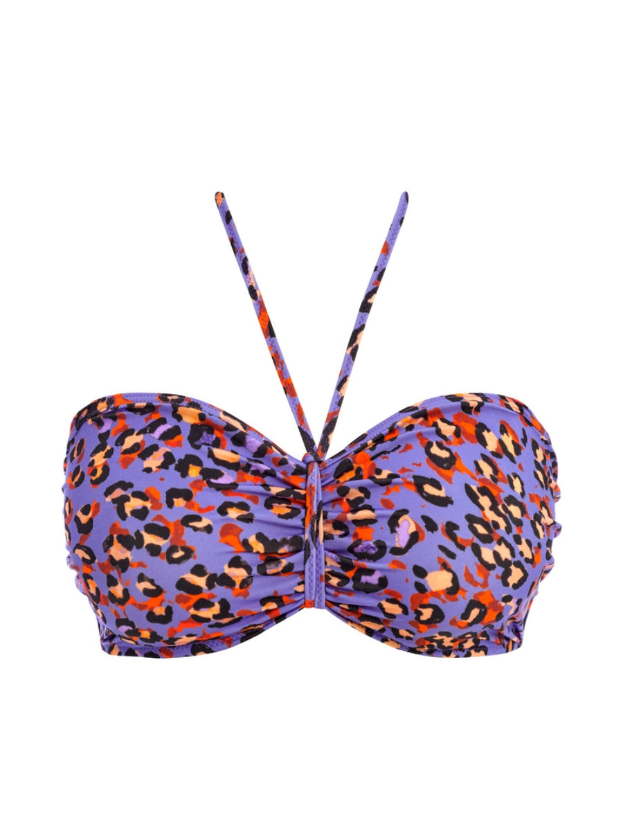 Santiago Nights Bandeau Bikini Top - Leopard