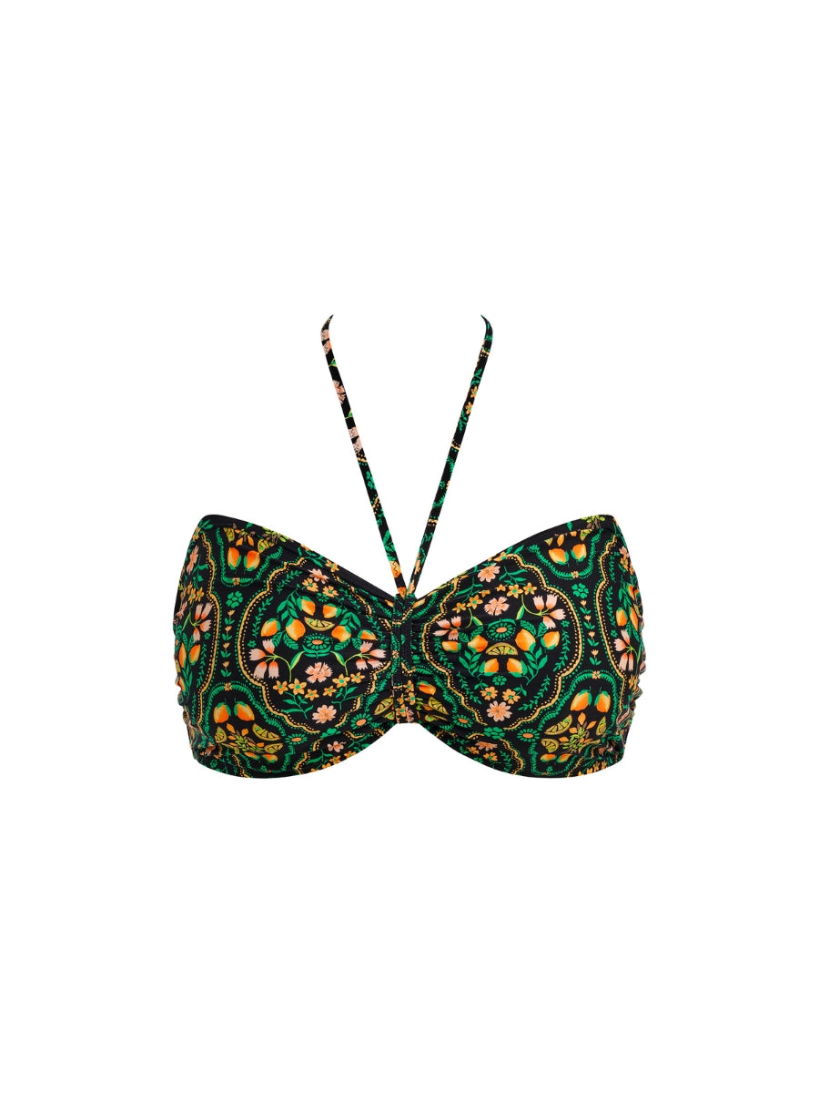 Sunset In Seville Bandeau Bikini Top - Santa Ana
