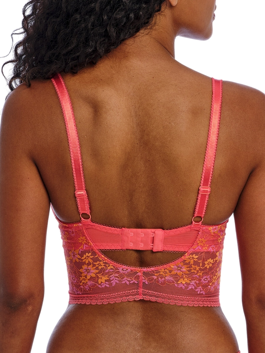 Sydnie Longline Plunge Bra - Strawberry Ice