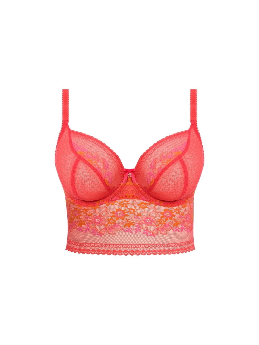 Sydnie Longline Plunge Bra - Strawberry Ice