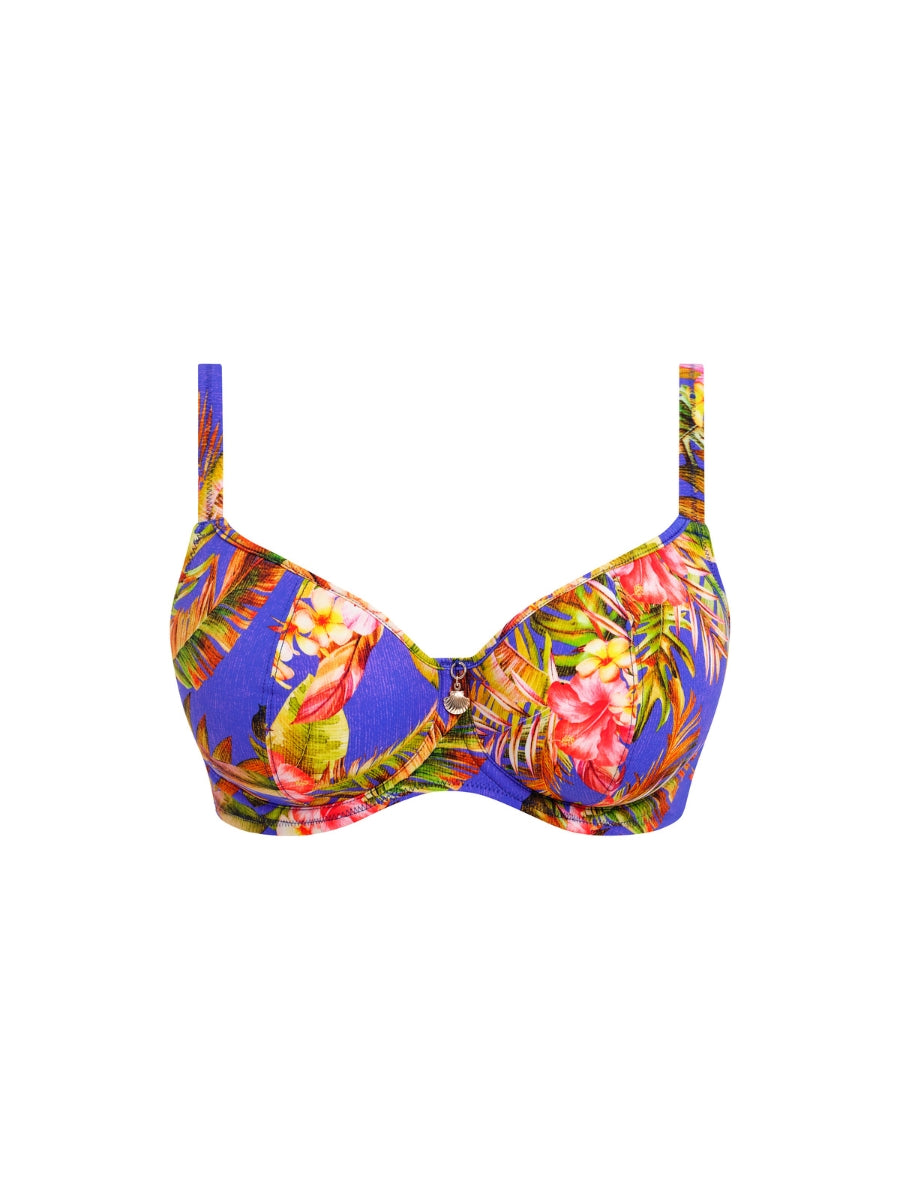Tiger Valley Sweetheart Bikini Top - Ultramarine