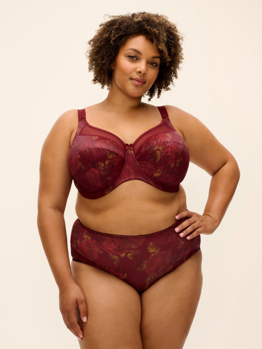 Kayla Banded Full Cup Bra - Cassis