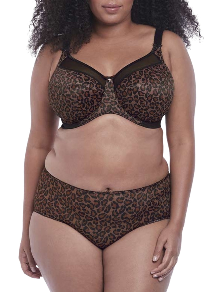 Kayla Banded Full Cup Bra - Dark Leopard