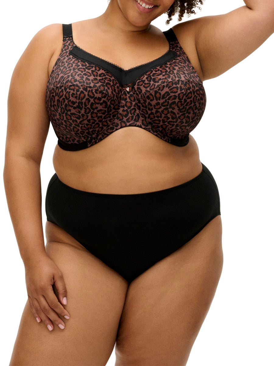 Kayla Full Coverage Full Cup Bra - Dark Leopard