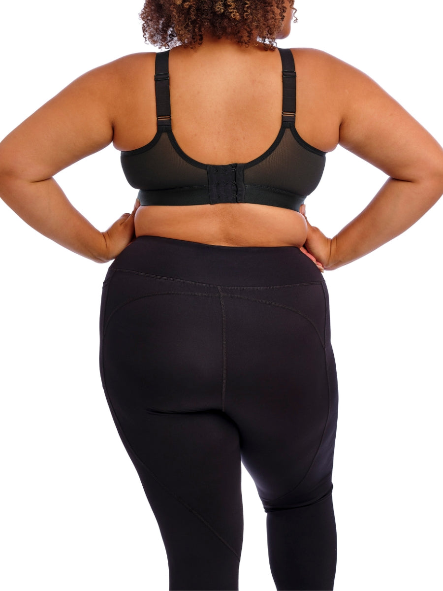 Non Wired Sports Bra - Black Snake