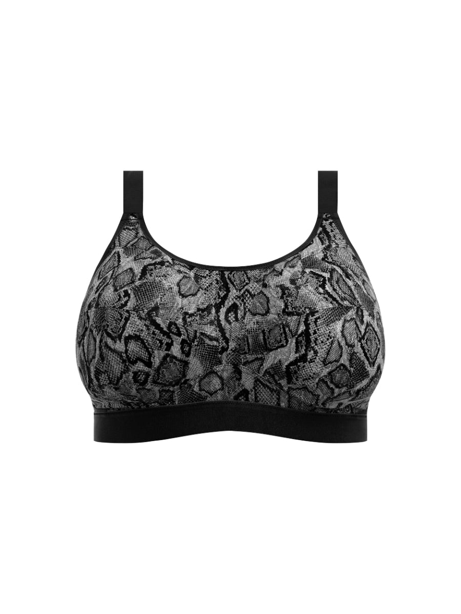 Non Wired Sports Bra - Black Snake