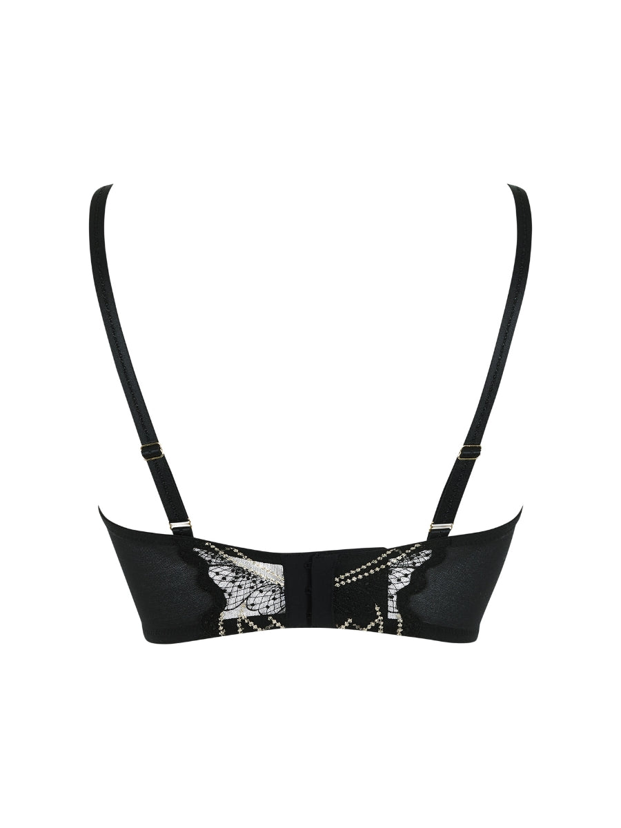 VIP Etoile Padded Longline Bra - Black