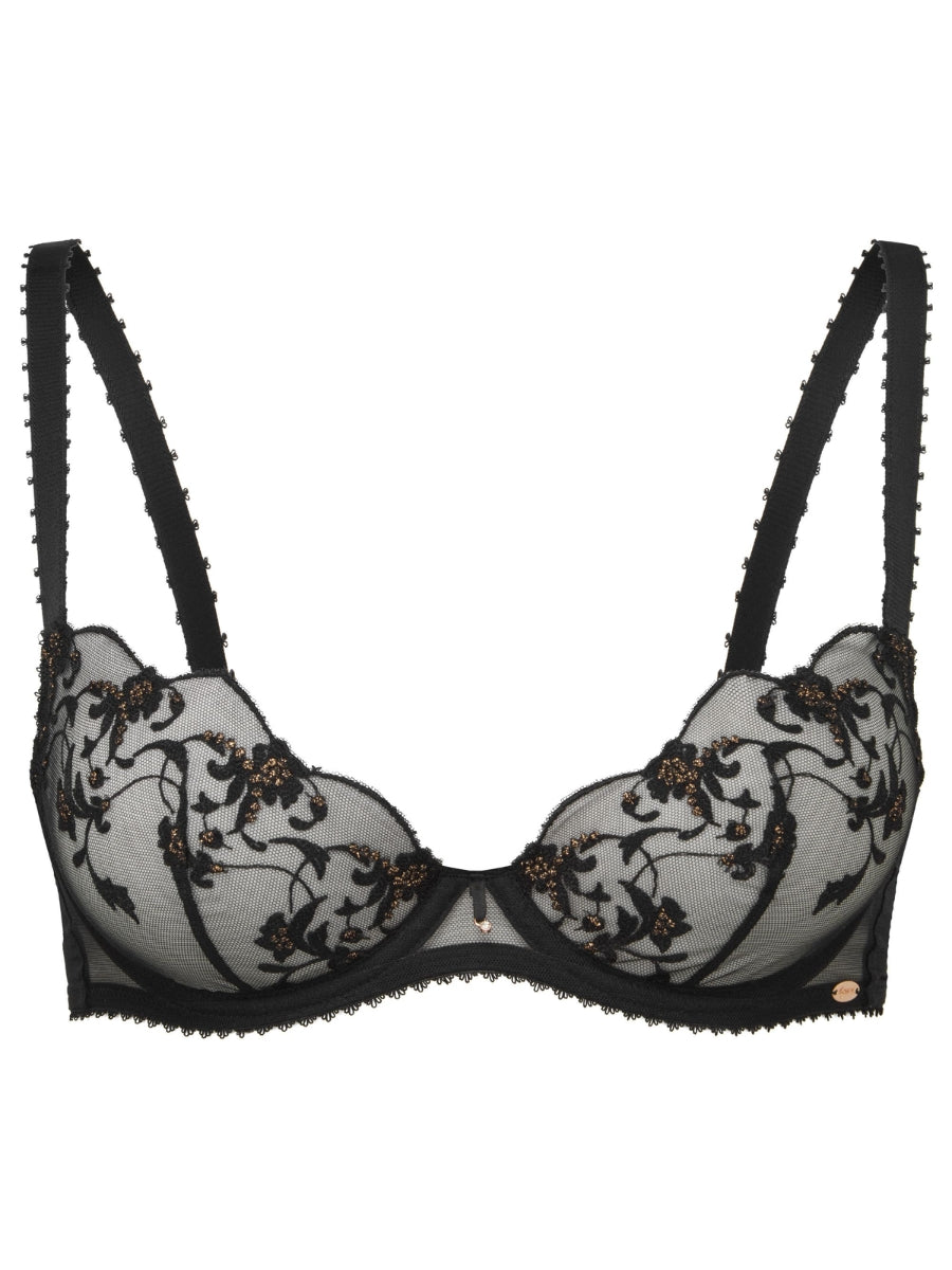 VIP Taboo Balcony Bra - Black
