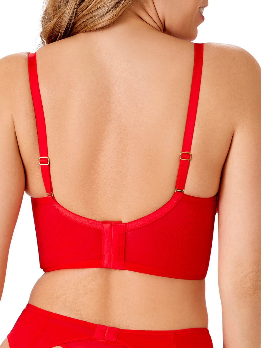 Encore Longline Bra - Allure Red