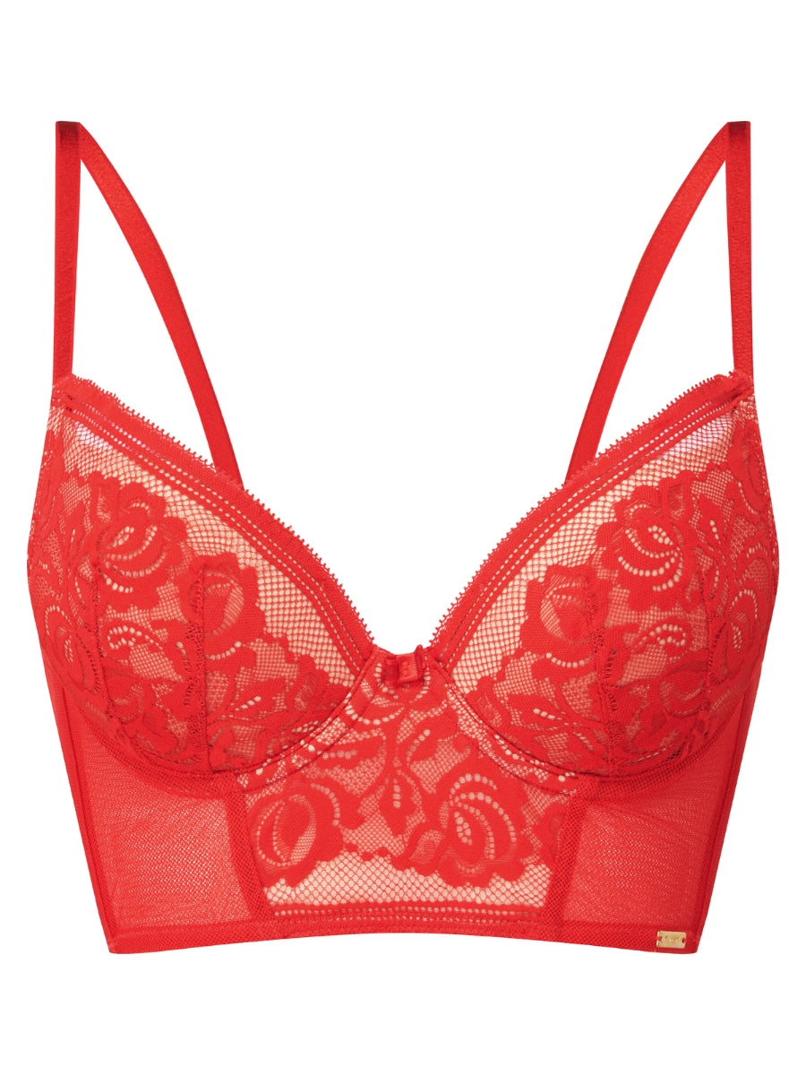 Encore Longline Bra - Allure Red