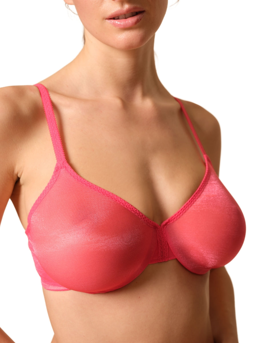 Glossies Sheer Moulded Bra - Paradise Pink