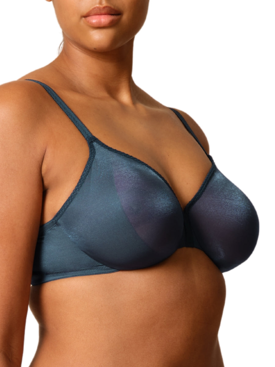 Glossies Sheer Moulded Bra - Shadow Blue
