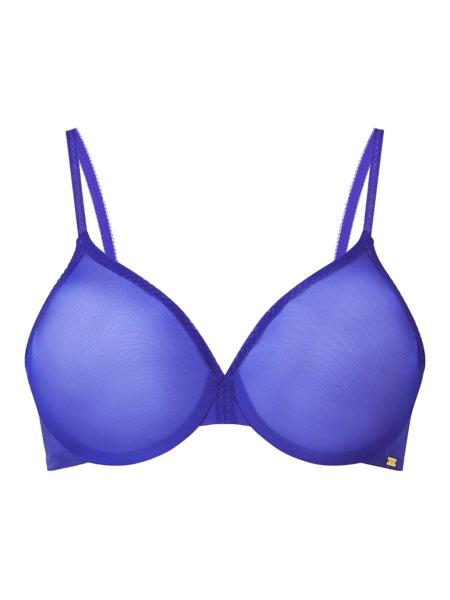 Glossies Sheer Moulded Bra - Spectrum Blue