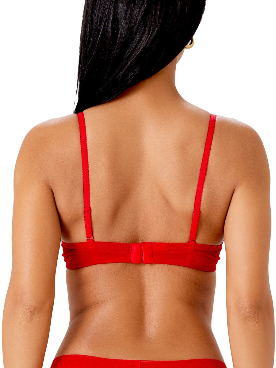 Glossies Sheer Moulded Bra - Salsa Red