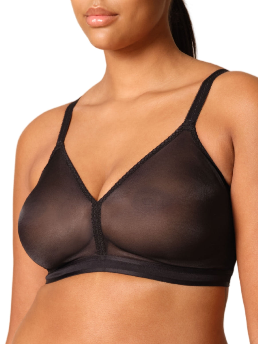 Glossies Sheer Bralette - Black