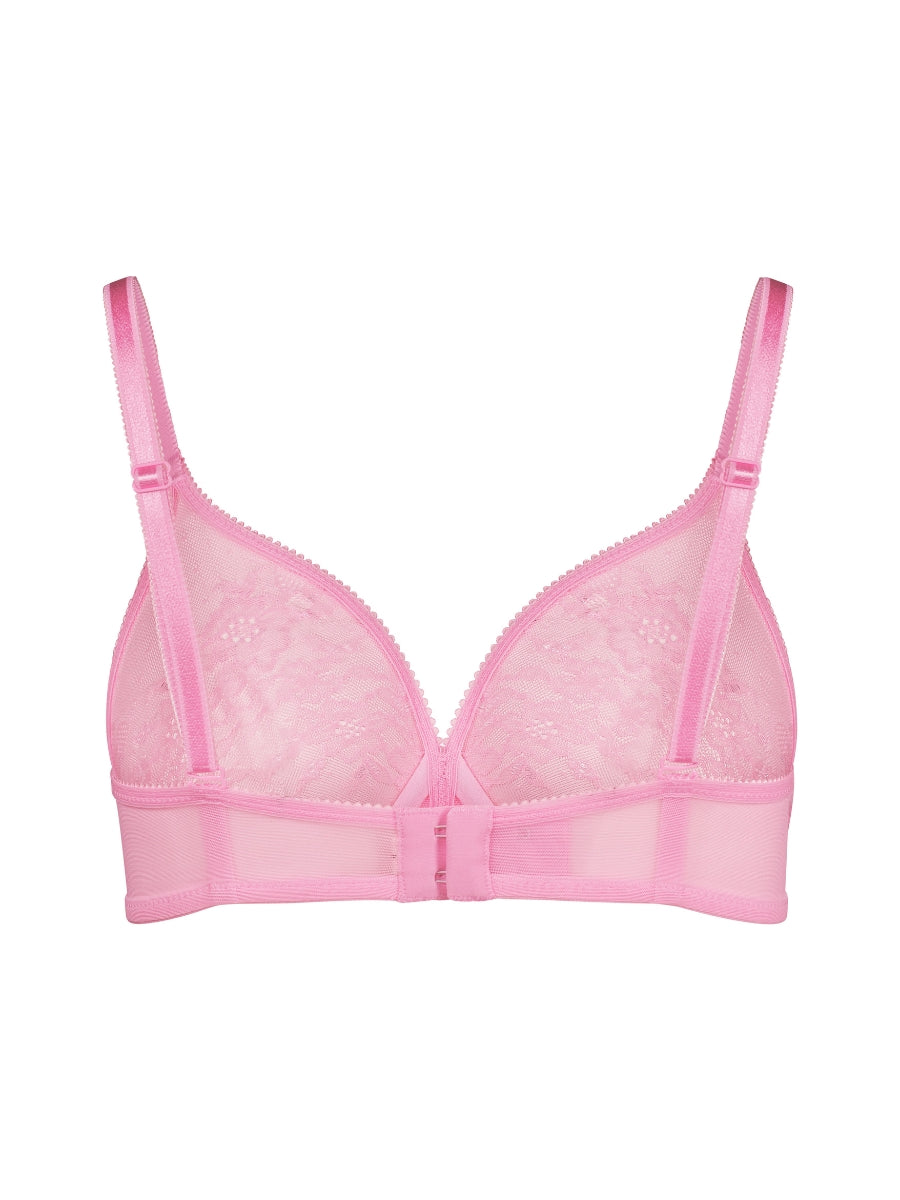 Glossies Lace Sheer Moulded Bra - Sweet Lilac