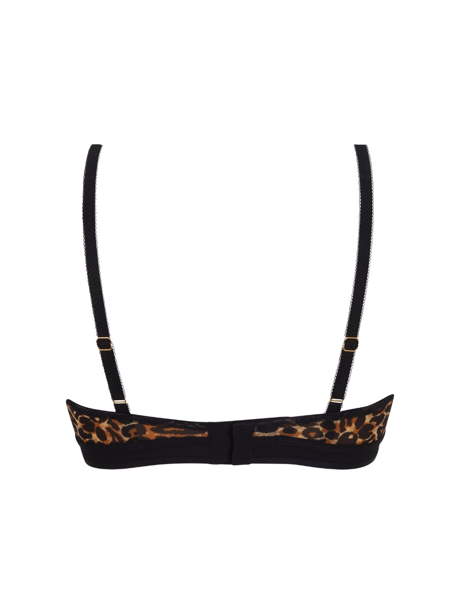 Glossies Leopard Sheer Bralette - Animal Print