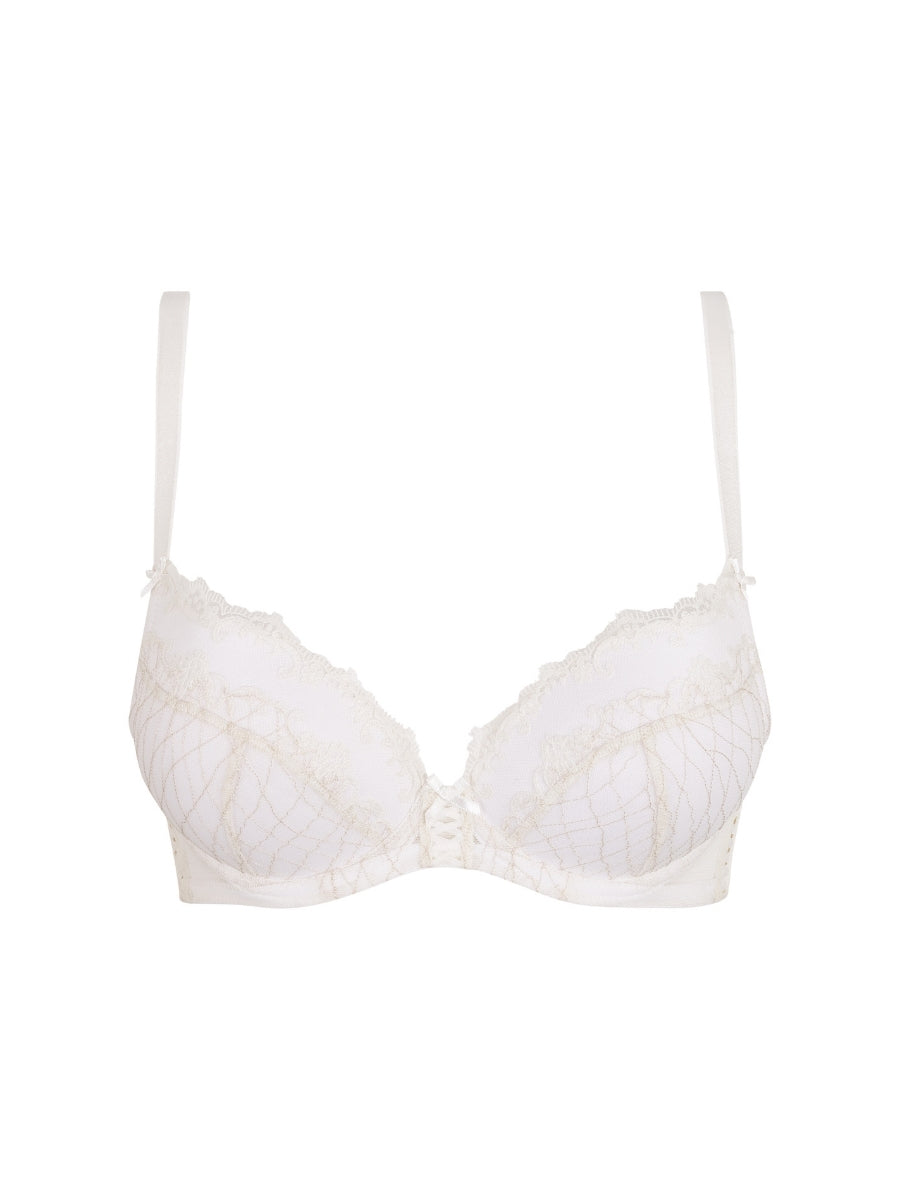 Lacage Padded Plunge Bra - Pale Ivory