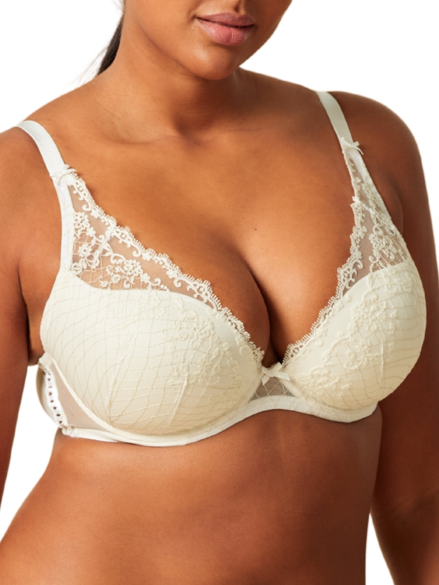 Lacage Padded High Apex Bra - Pale Ivory