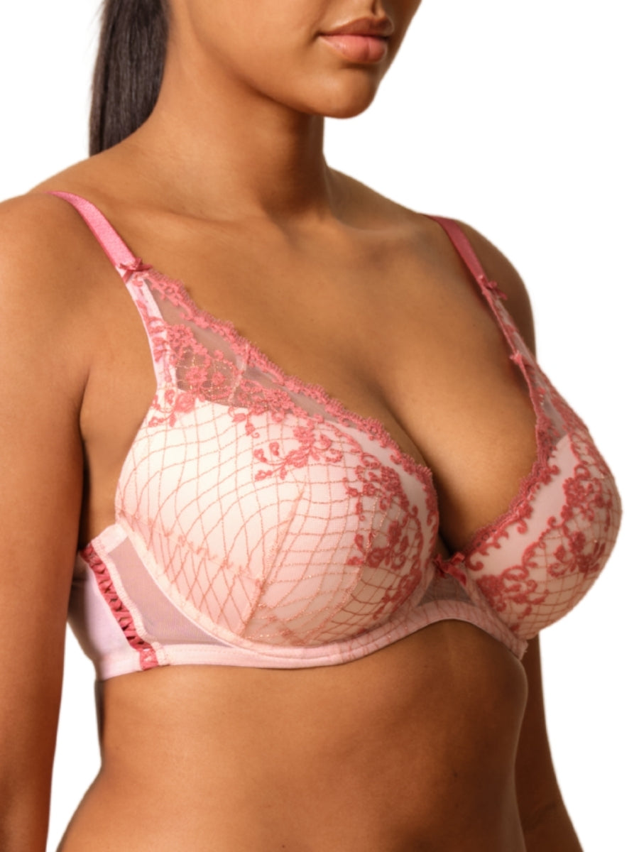 Lacage Padded High Apex Bra - Rose